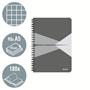 Wirebound notebook, A5, squared, 90 sheets, PP cover, LEITZ 