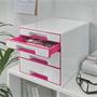 Drawer Cabinet, plastic, 4 tiers, LEITZ 