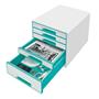 Drawer Cabinet, plastic, 5 tiers, LEITZ 