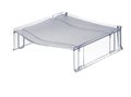 Letter tray riser, plastic, LEITZ "Plus", smoked grey