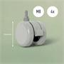 Component, castor wheel, for sit/stand desk, LEITZ 