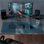 Desk mat with mouse pad, 100x40 cm, LEITZ, dark grey