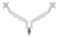 Monitor arm, for two monitors, LEITZ "Ergo Dual", light grey