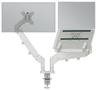 Monitor- and notebook arm, LEITZ "Ergo Dual", ligth grey