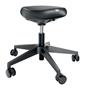 Sitting stool, with wheels, ergonomic, LEITZ "Ergo Comfort", dark grey