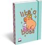 Booklet box, A4, ICO, "Lizzysuli", Lollipop Capybara, green