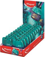 Sharpener display, double-hole, with container, MAPED “Dragon Shaker”