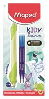 Rollerball pen with refill, 0.7 mm, erasable, retractable, MAPED “KIDY Learn MAGIC”, assorted designs