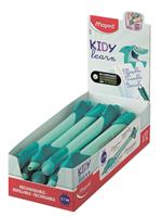 Rollerball pen, 0.7 mm, erasable, retractable, MAPED “KIDY Learn MAGIC”, shark, turquoise, 12 pcs