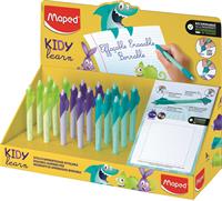 Rollerball pen display, 0.7 mm, erasable, retractable, MAPED “KIDY Learn MAGIC”, assorted colors