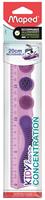 Ruler, plastic, 20 cm, MAPED “Kidy Learn Concentration”, purple