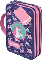 Filled pencil case, double-decker, zippered, MAPED, unicorn