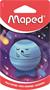 Sharpener, single-hole, with container, MAPED “Planet”, planets, assorted designs
