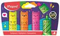 Highlighter set, 1–5 mm, MAPED “Fluo Peps Mini Kawaii”, 4 assorted colors