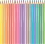 Colored pencil set, triangular, MAPED “Color’Peps Pastel”, 24 assorted pastel colors