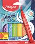 Windows felt pen set, thick, with wipe, 5 mm, MAPED "Marker`Peps", 6 different colours