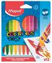 Crayons, twistable, MAPED "Color`Peps", 12 assorted colours