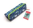 Pencil case, triangular shape, reversible, with zipper, MAPED "Open XXL Pattern", pixel pattern