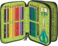 Filled pencil case, double-decker, zippered, MAPED, dinosaur