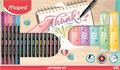 Callgraphy set, 22 pcs, MAPED "Lettering Set", 6 highlighters + 16 fineliners in different colours