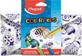Pencil case, colourable, hook and loop, MAPED "Color`Peps", with colouring products