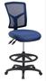 Office chair, darkblue fabric, mesh back, black base, MAYAH "Matrix", darkblue