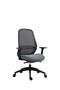 Office chair, armrest, black base, mesh back, black base, MAYAH "Mid Chair II", black