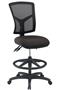 Task chair, wiht high back, footrest ring, black fabric, mesh back, MAYAH "Matrix II", black