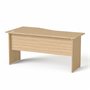 Office desk, curved, right, wooden leg, 160x80x73,5 cm, MAYAH 