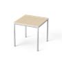 Universal table, rectangular, gray metal legs, 75x75 cm, MAYAH "Freedom  SV-37", polar birch