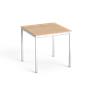 Universal table, rectangular, grey metal legs, 75x75 cm, MAYAH "Freedom SV-37",  oak