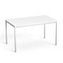Universal table, rectangular, gray metal legs, 75x130 cm, MAYAH "Freedom  SV-38", white