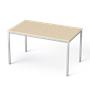 Universal table, rectangular, gray metal legs, 75x130 cm, MAYAH "Freedom  SV-38", polar birch