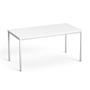 Universal table, rectangular, gray metal legs, 75x150 cm, MAYAH "Freedom  SV-39", white