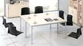 Universal table, rectangular, gray metal legs, 75x150 cm, MAYAH 