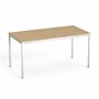 Universal table, rectangular, gray metal legs, 75x150 cm, MAYAH "Freedom  SV-39", cherry marbella