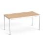 Universal table, rectangular, grey metal legs, 75x150 cm, MAYAH "Freedom SV-39",  oak