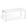 Universal table, rectangular, gray metal legs, 75x170 cm, MAYAH "Freedom  SV-40", white