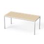 Universal table, rectangular, gray metal legs, 75x170 cm, MAYAH "Freedom  SV-40", polar birch