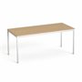 Universal table, rectangular, gray metal legs, 75x170 cm, MAYAH "Freedom  SV-40", cherry marbella