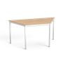 Universal table, trapezoidal shape, grey metal legs, 75x150/75 cm, MAYAH "Freedom SV-41",  oak