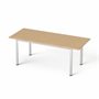 Meeting table, rectangular, gray metal leg, 80x190 cm, MAYAH 