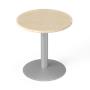 Meeting table, round, gray metal leg, O 60 cm, MAYAH "Freedom SV-57" polar birch