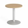 Meeting table, round, gray metal leg, O 60 cm, MAYAH "Freedom SV-57" cherry marbella