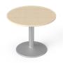 Meeting table, round, gray metal leg, O 90 cm, MAYAH "Freedom SV-58" polar birch
