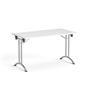 Meeting table, foldable metal legs, 65x130 cm, MaYAH "Freedom SV-93" white