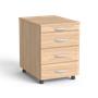 Pedestal with four drawers, MAYAH "Freedom SV-15",  oak