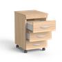 Pedestal with three drawers, MAYAH "Freedom SV-18",  oak