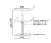 Height adjustable desk, 140x80 cm, MAYAH 