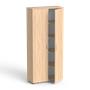 Cabinet, with two doors, four shelves, MAYAH "Freedom  SV-01", oak